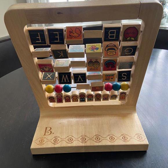 B. Toys Wooden Alphabet and Numbers Abacus - Picture 2 of 7